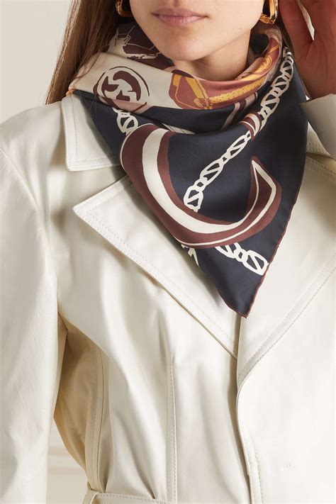 gucci twill silk scarf|original Gucci silk scarf.